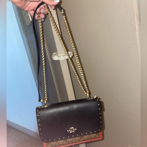 Brand new. Never used . Gorgeous Coach studded monogram multi color bag - Picture 14 of 16